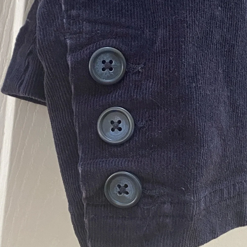 Navy Blue Corduroy Stretch Blazer / Jacket, St. John’s Bay, Size Women’s XL - Picture 4 of 10